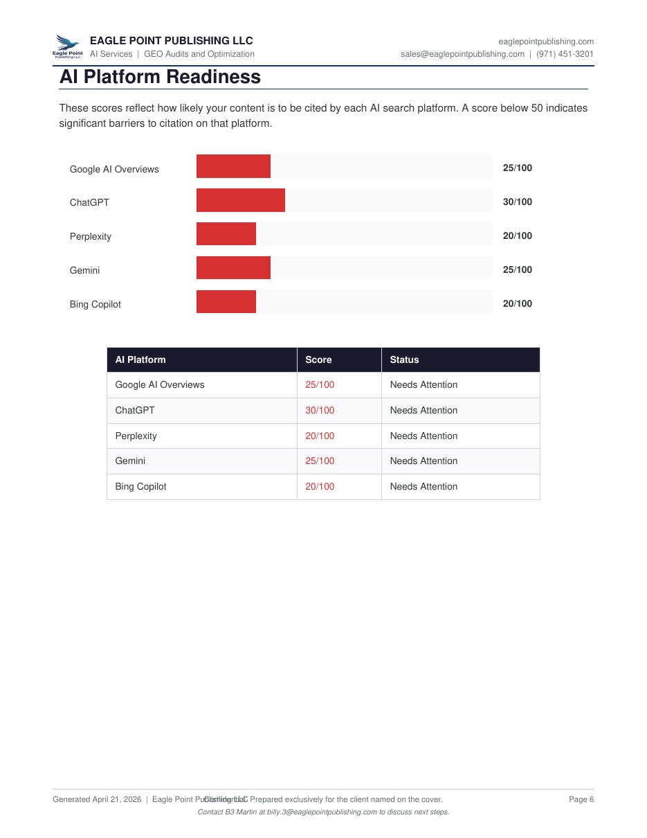 Before GEO audit report page 6