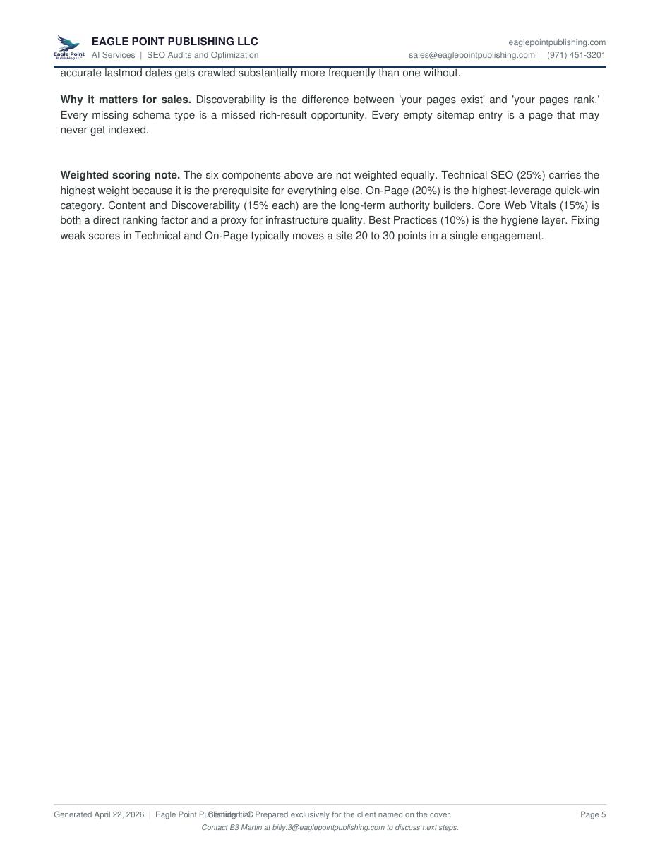 After SEO audit report page 5